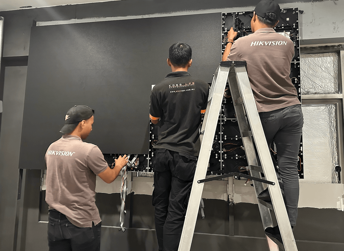 Commercial LED Screen Installation in Kuching, Sarawak | Qiangli, Hikvision & Nova