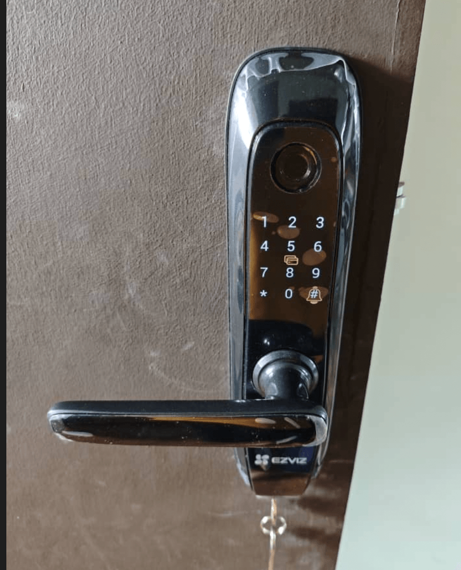 Ezviz Digital Door Lock Installation in Kuching, Sarawak | HJ Security